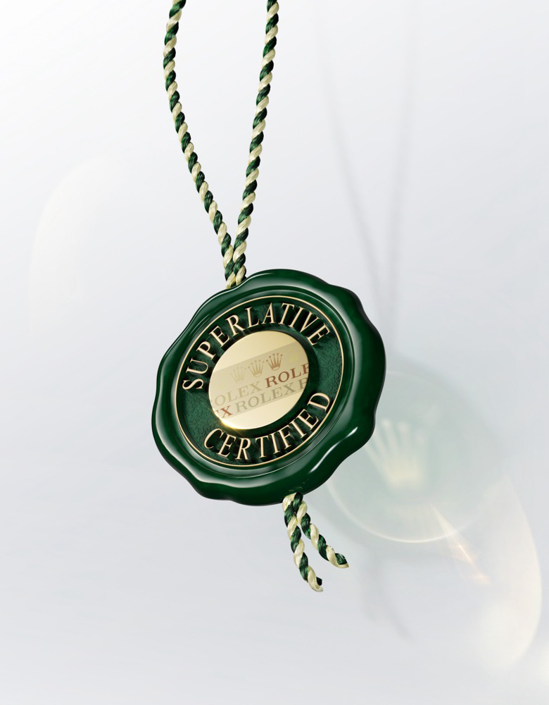 Rolex superlative certified tag